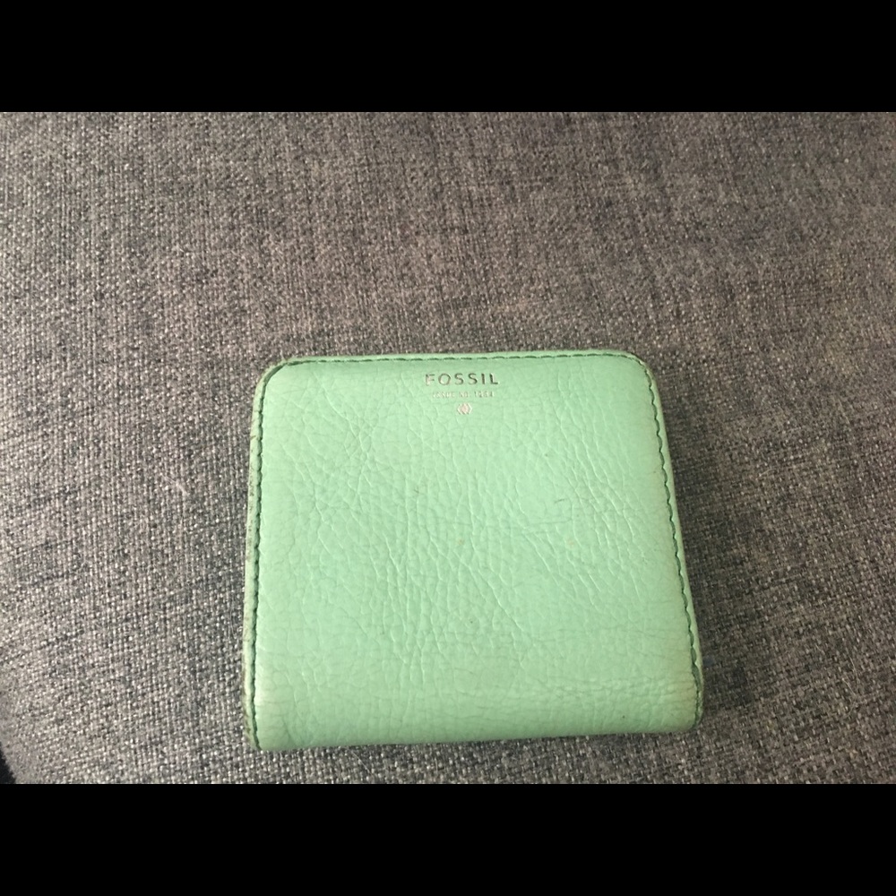 Mint Fossil mini wallet